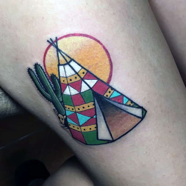 Incredible Tipi Tattoo For Ladies