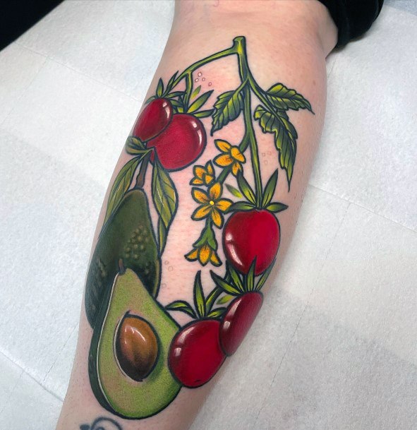 Incredible Tomato Tattoo For Ladies