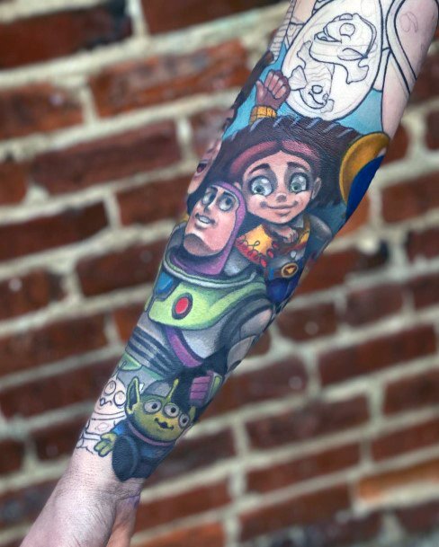 Incredible Toy Story Tattoo For Ladies