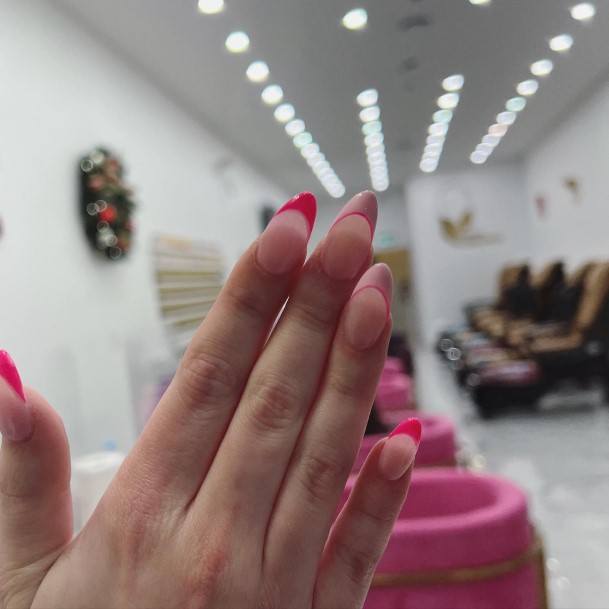 Incredible Translucent Pink Nail For Ladies