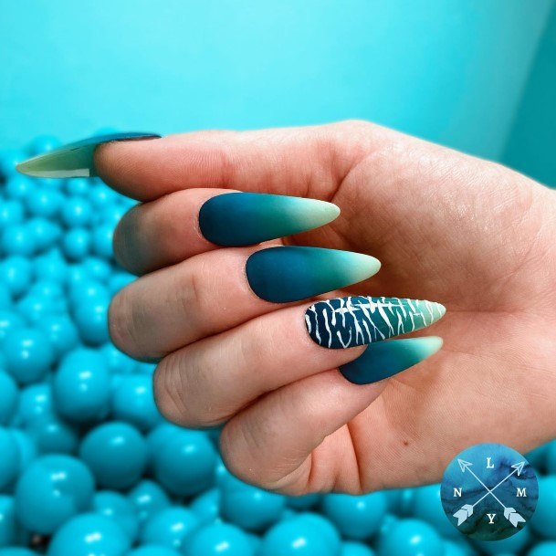 Incredible Turquoise Fingernail For Ladies