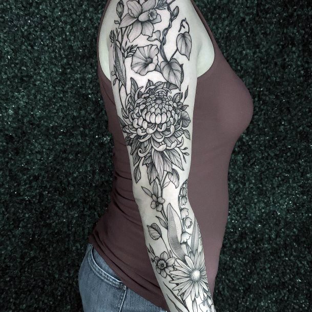 Incredible Water Lily Tattoo For Ladies