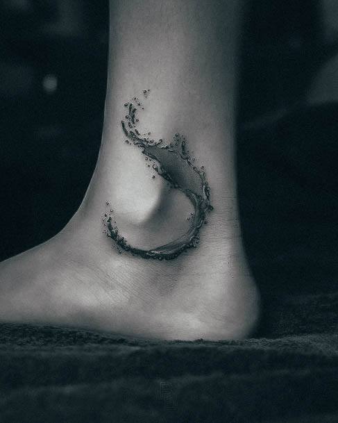 Incredible Water Tattoo For Ladies