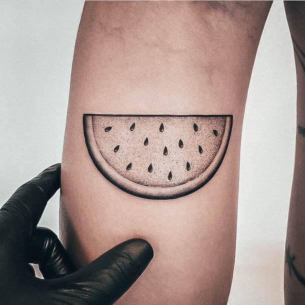 Incredible Watermelon Tattoo For Ladies