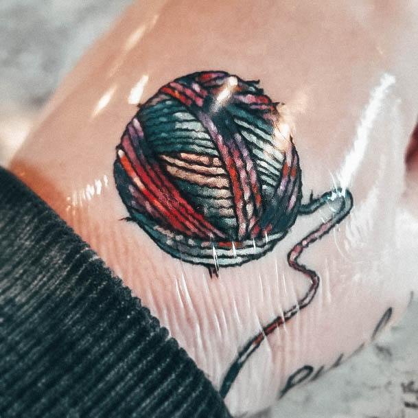 Incredible Yarn Tattoo For Ladies