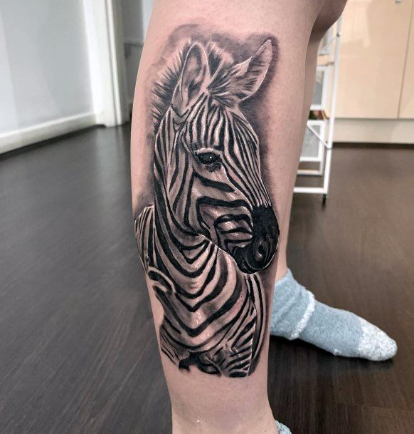 Incredible Zebra Tattoo For Ladies