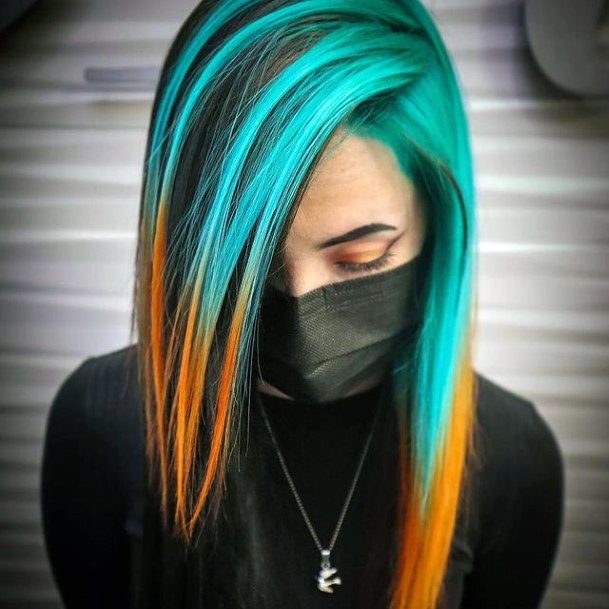 Incturquoise Ombreible Turquoise Ombre Hairstyles For Ladies