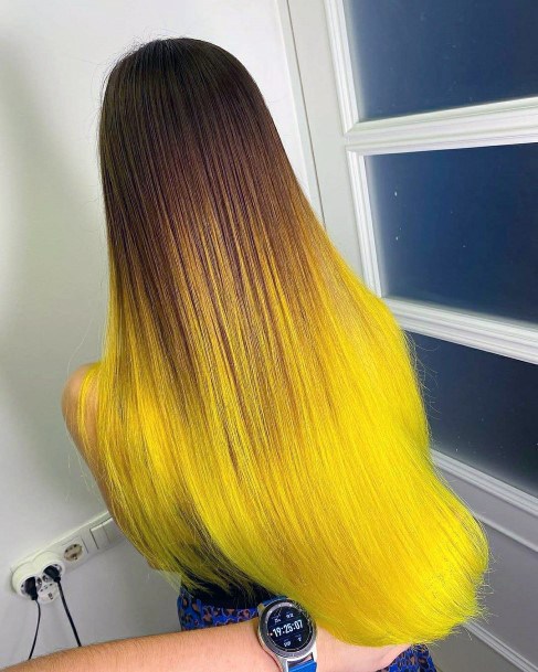 Incyellow Ombreible Yellow Ombre Hairstyles For Ladies