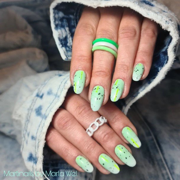 Incyellowible Green Ombre Fingernail For Ladies