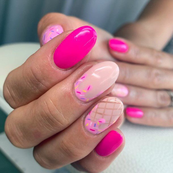 Incyellowible Ice Cream Fingernail For Ladies