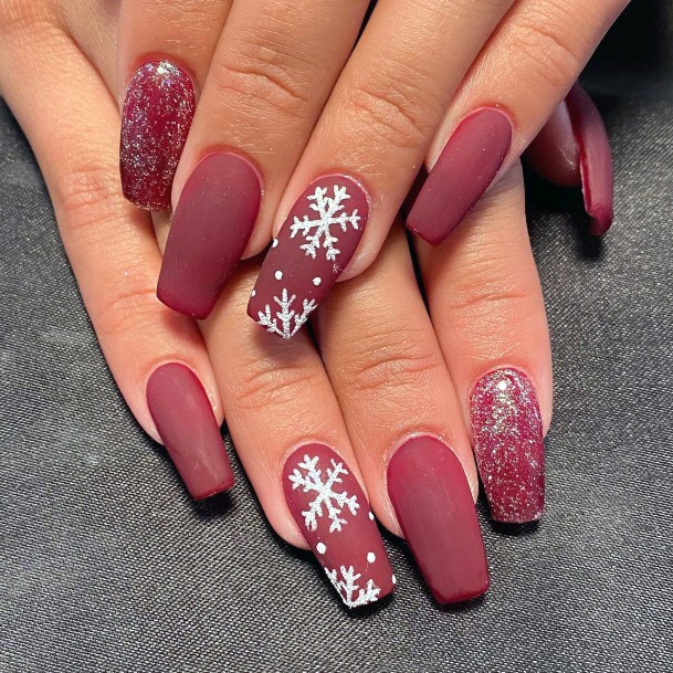 Incyellowible Maroon White Fingernail For Ladies