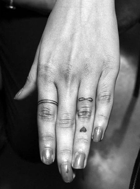 Infinity Ring Tattoo Womens Fingers