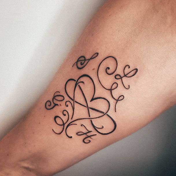 Initials Tattoo For Ladies