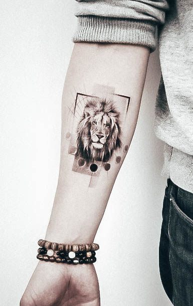 Inner Forearm 3d Realistic Lion Small Leo Tattoo Designs For Women