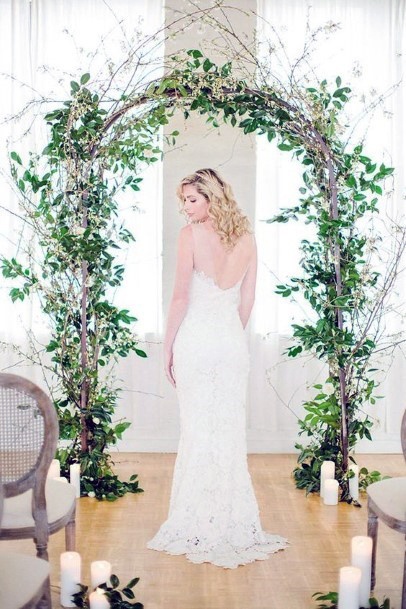 Inspiring Greenery Arbor For Wedding Decoration Ideas