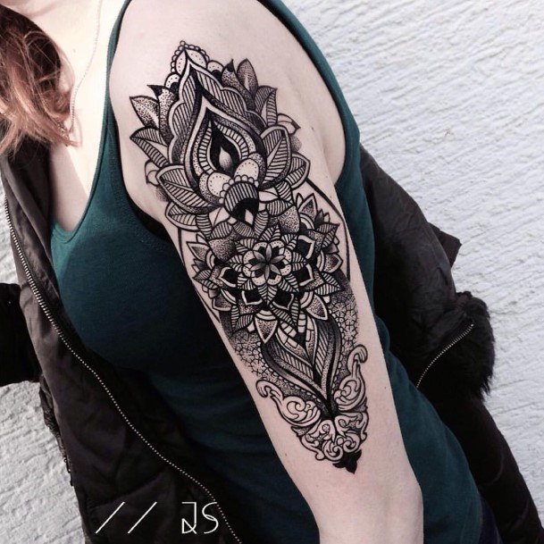 Intricate Art Womens Arm Tattoo