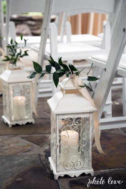 Intricate White Lantern Wedding Decor