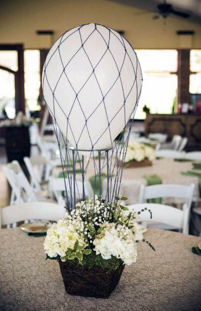 Intriquing Hot Air Baloon Centerpice Wedding Decor Cool Ideas