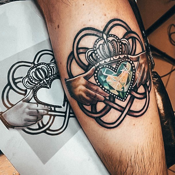 50 Claddagh Tattoo Designs For Men  Irish Icon Ink Ideas
