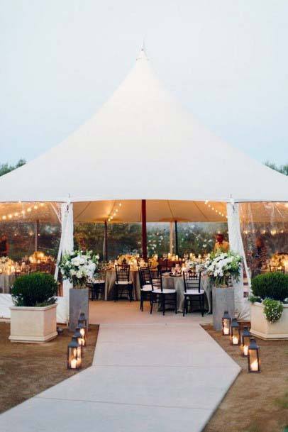 Ivory White Canopy Wedding Tent Decorations