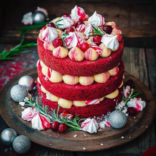 Jackpot Of Fruits Red Velvet Wedding Cake