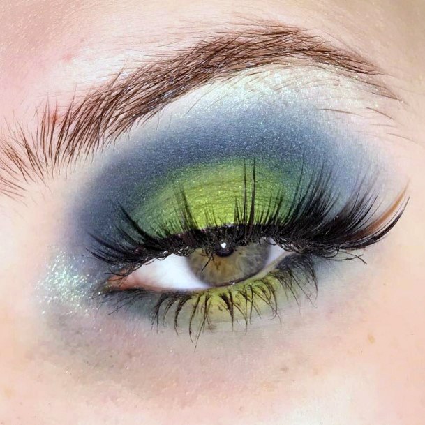 Jade Green And Blue Eyeshadow Women