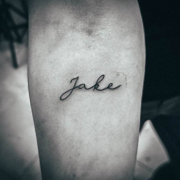 Jake Sweet Name Tattoo Designs For Girls