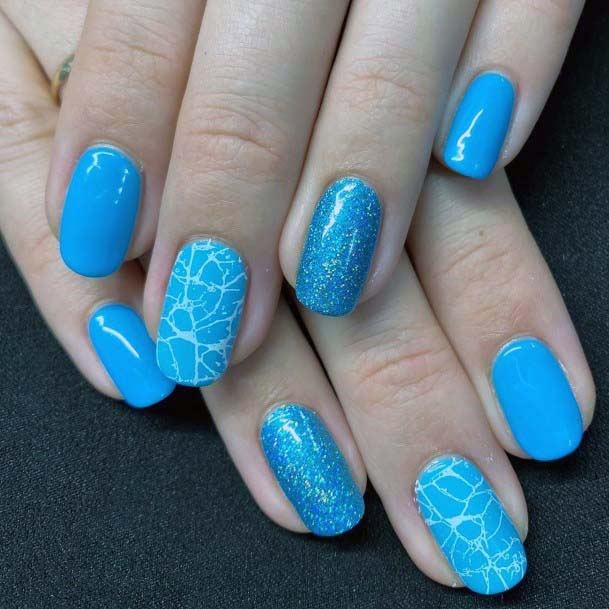 Jazzy Blue Bright Nails For Women