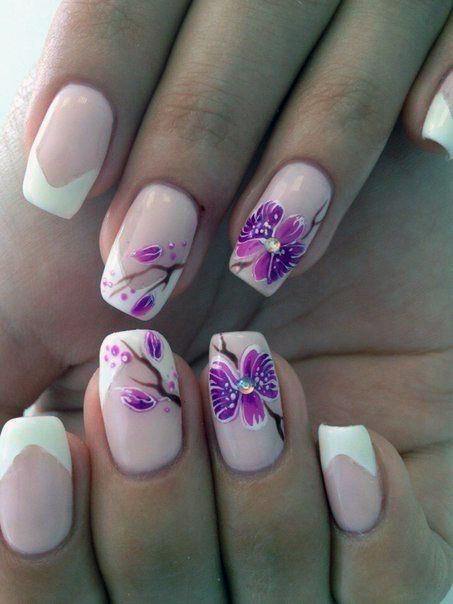 Jewelled Butterfly Purple Orchid Nail Paint