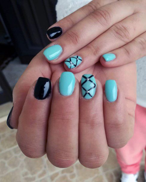 Jewelled Turquoise Nails