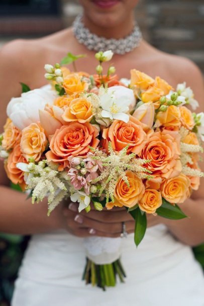 Juicy Orange June Wedding Flowers Rose