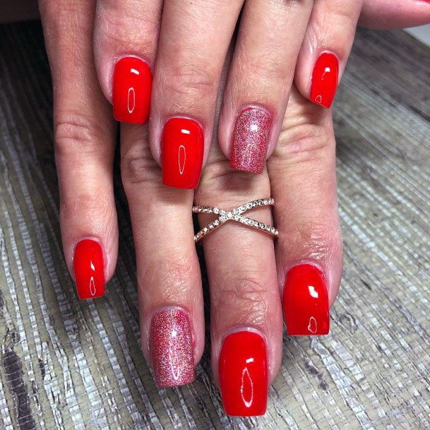 Juicy Red And Orange Nails For Women