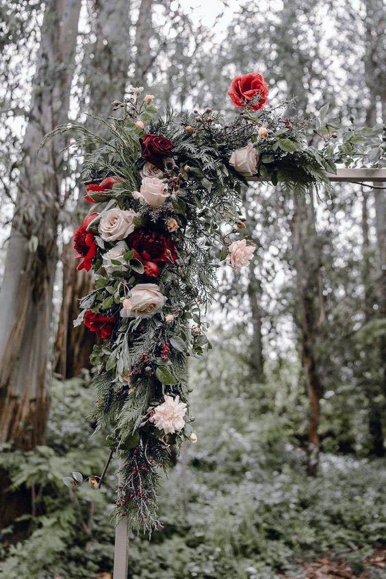 Jungle Wedding Arch Flowers