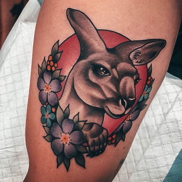 Kangaroo Tattoo Feminine Designs