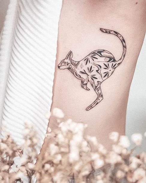 Kangaroo Tattoo For Ladies