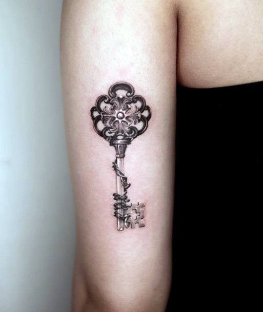 Key Tattoos Feminine Ideas