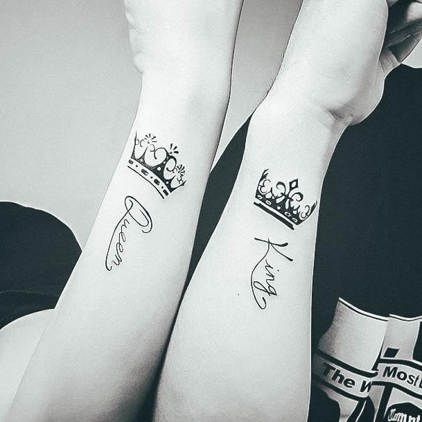 King And Queen Womens Tattoo Designs