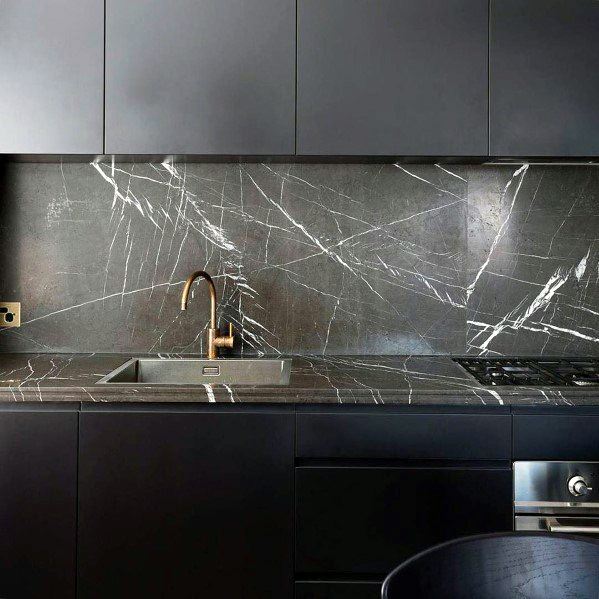 Kitchen Backsplash Design Ideas Grey Marble