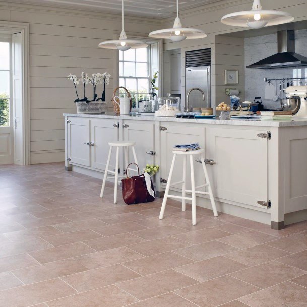 Kitchen Flooring Ideas Cream Tile Inspiration