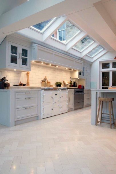 Kitchen Flooring Ideas White Herringbone Designs