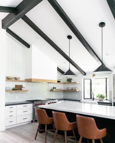 Kitchen Ideas High Ceiling Beams