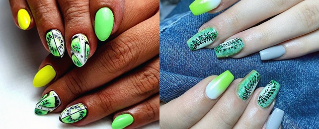 Top 60 Best Kiwi Nails For Women – Juicy Manicure Designs