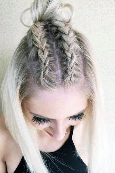 Knotty Braided Hairstyle For Women