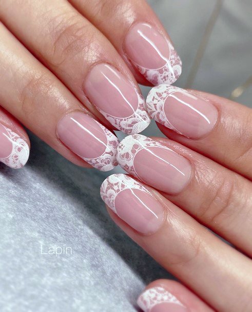 Lace Nails Feminine Ideas