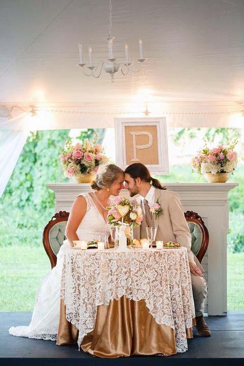 Lace Wedding Head Table Decor