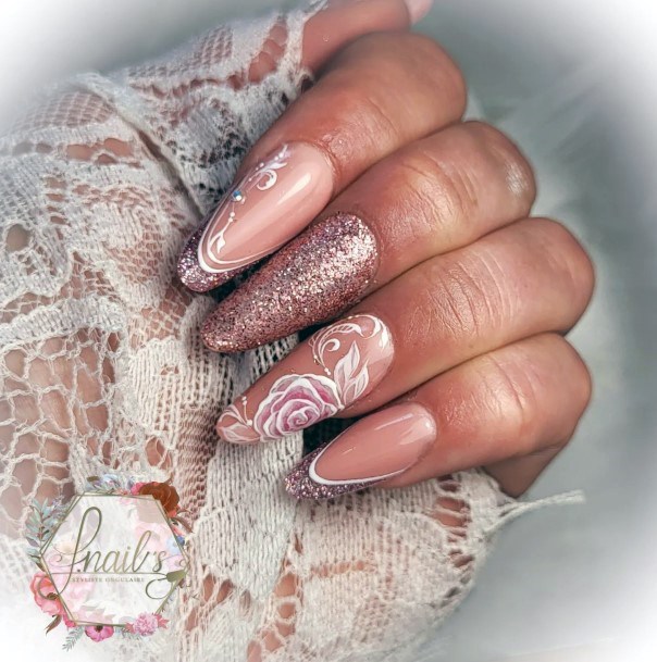 Lace Womens Nail Ideas