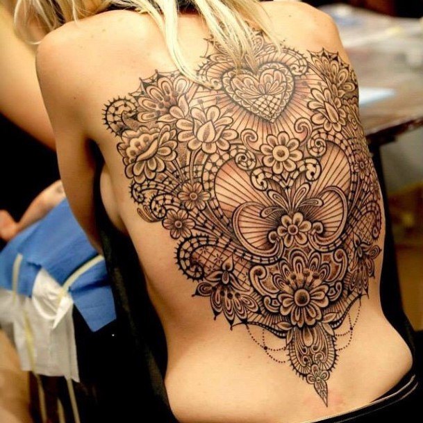 Laced Art Cool Black Tattoo Women