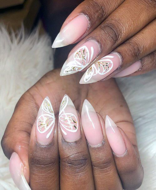 Lacy Butterfly Wings Spring Nails Women