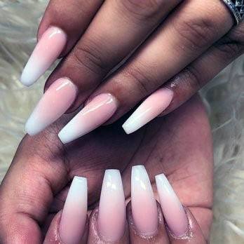 Lacy White And Pink Nails Women