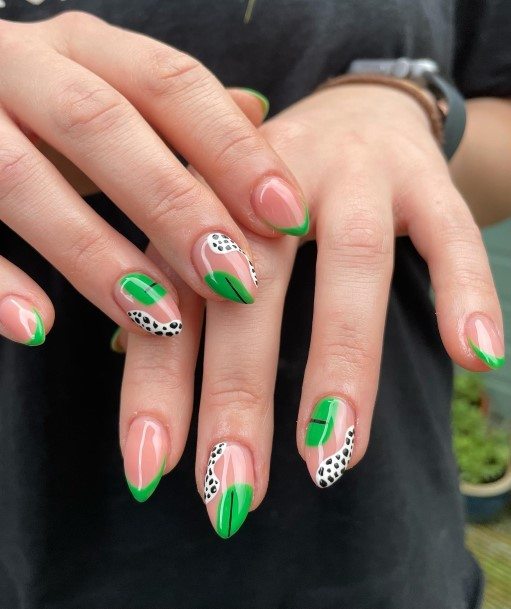 Ladies Abstract Nail Design Inspiration